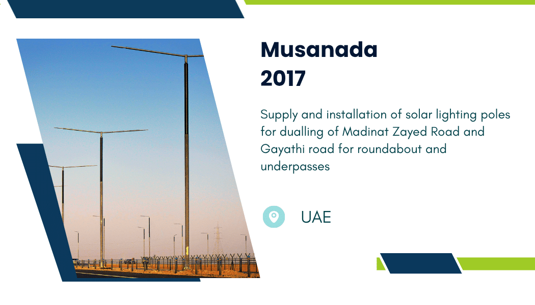 Madinat Zayed and Gayathi Road Integrated Solar Lighting project card