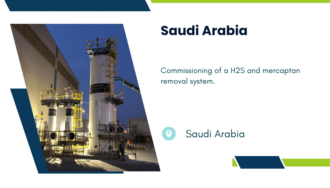 Saudi Arabia H2S and mercaptan removal system project card